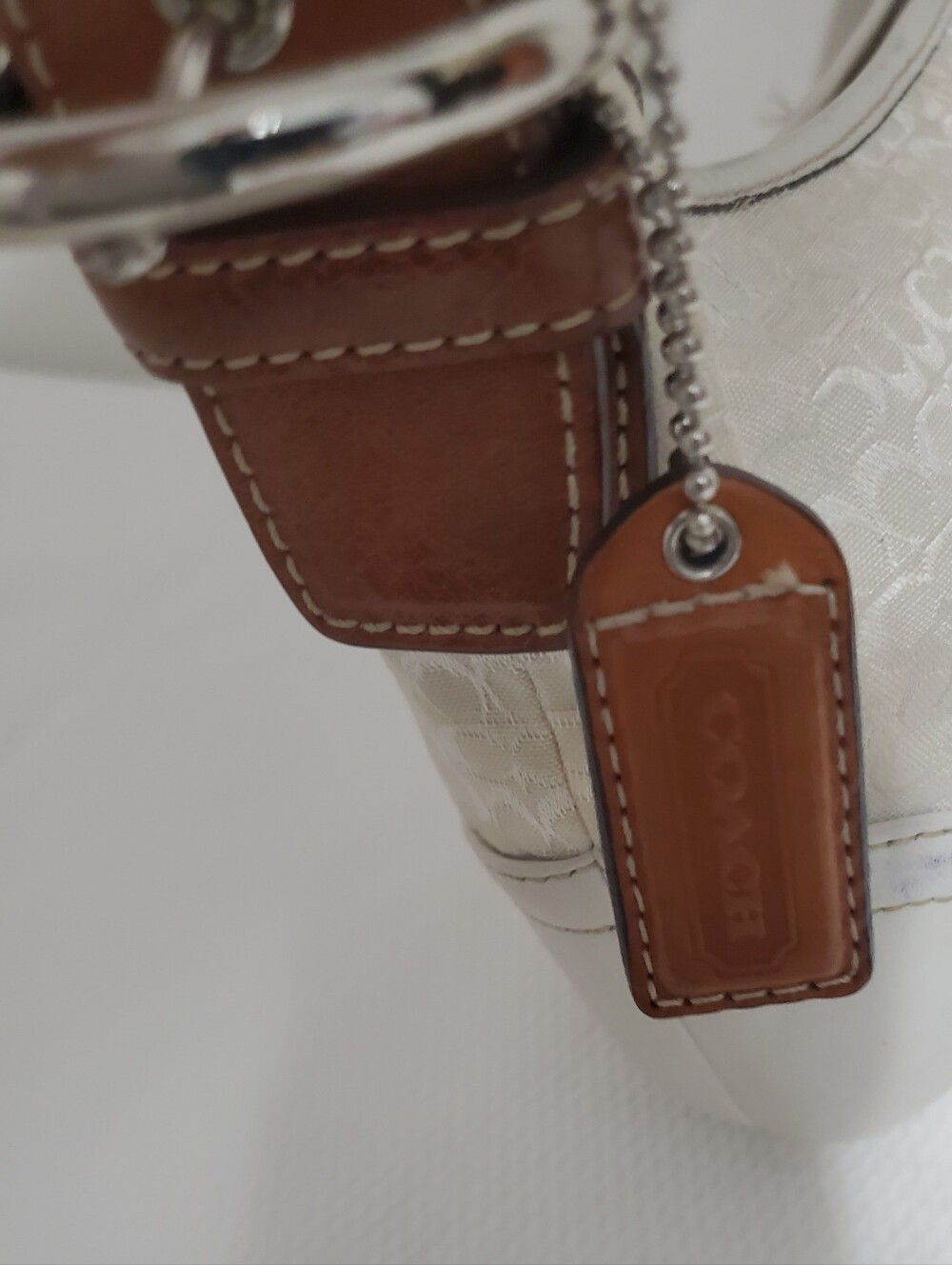 Coach 6351 Cream Signature Canvas Soho Hobo Y2K - Picture 5 of 14